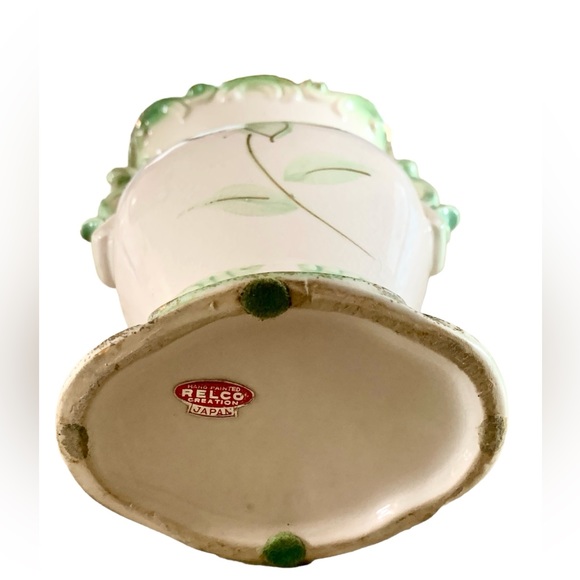 Vintage Relco Japan Hand-Painted Spill Vase Planter Mid Century - Double Handle - Picture 10 of 16